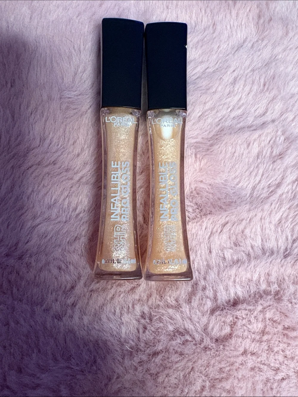 LOreal Paris Infallible 8HR Pro Gloss 870 Frosted Shimmer Lip Gloss Set of 2 New